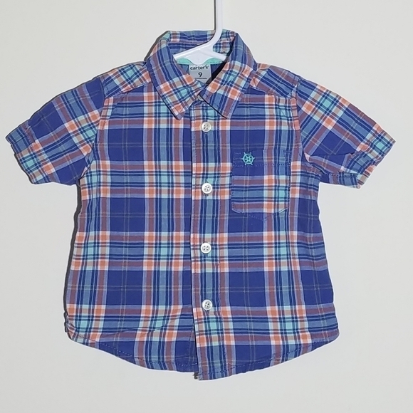Carter's Button Down Polo Nautical 9m - Picture 1 of 4